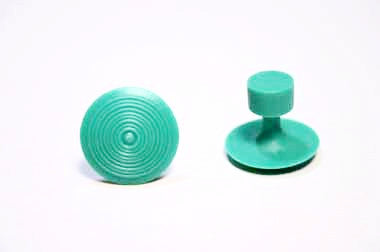 Green Quarter Sized Glue Tabs (27 mm) (Bag of 10)