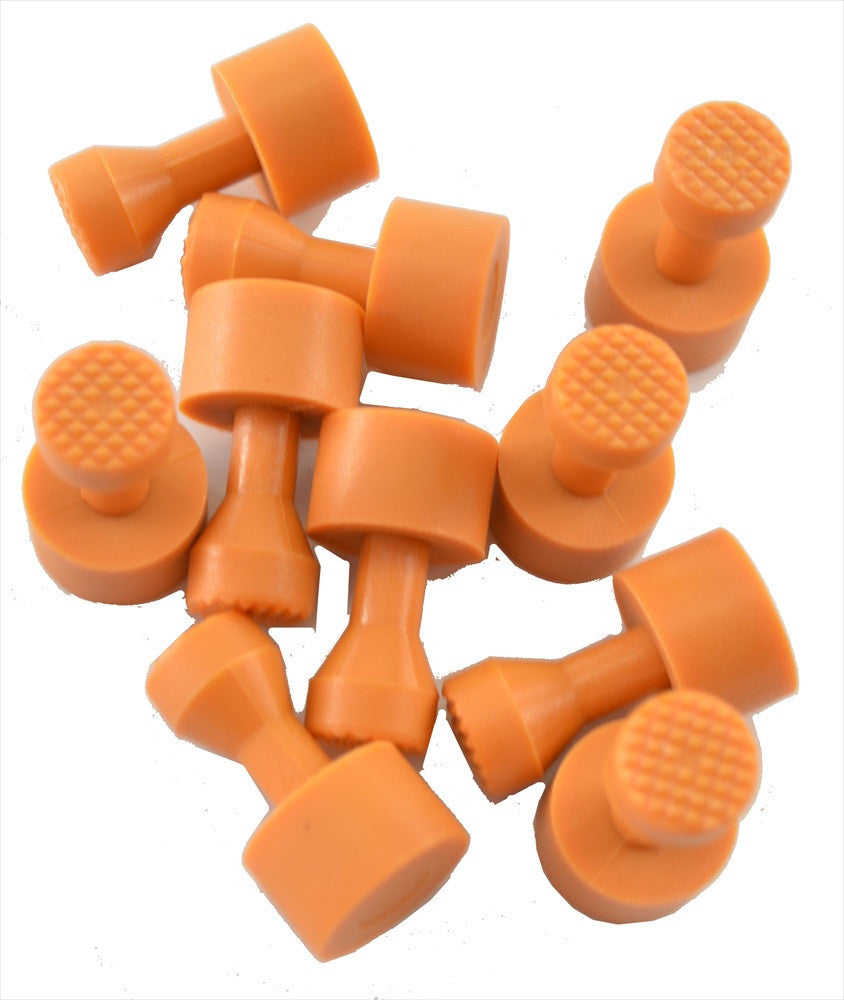 Orange Checkered Micro-Mini (9 mm) Sized Glue Tabs